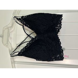PINK Victoria's Secret Black Lacy Bralette M
